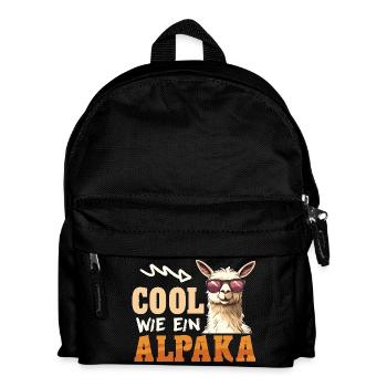 Alpaca Fan COOL AS AN ALPACA Llama Funny - Kids' Backpack - black - Front