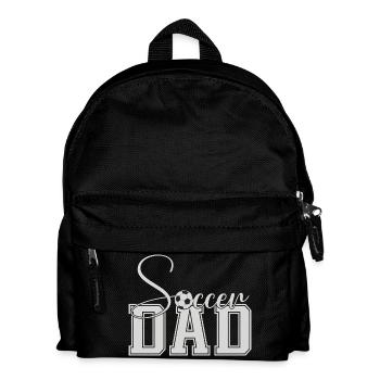 Fußball Papa Uni Block Text - Kinder Rucksack - Schwarz - Vorne