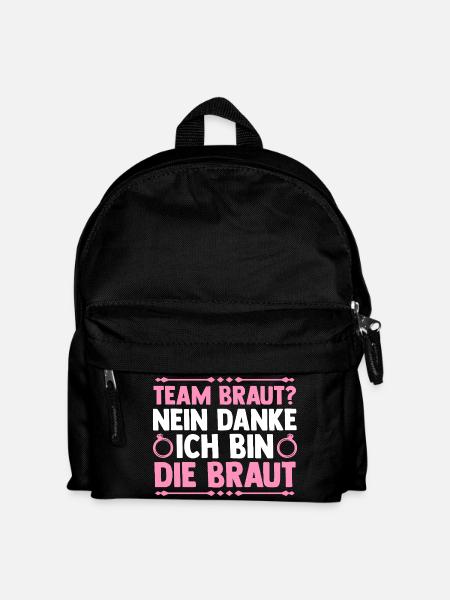 JGA Team Braut Junggesellinnenabschied - Kinder Rucksack - Schwarz