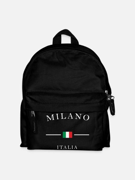 Milan Italy Logo Noir - Kids' Backpack - black