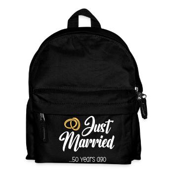 Just Married 50 Years Marriage Married Anniversary - Kids' Backpack - black - Front