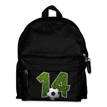 NR. 14 NUMMER 14 FUßBALL 14. GEBURTSTAG - Kinder Rucksack - Schwarz - Vorne