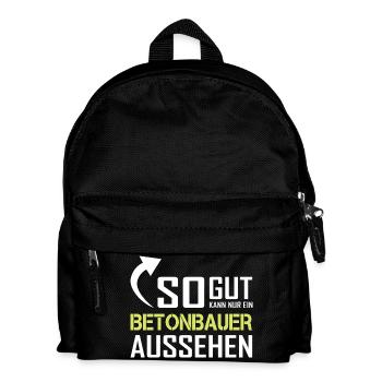 So gut kann nur ein Betonbauer aussehen - Kinder Rucksack - Schwarz - Vorne