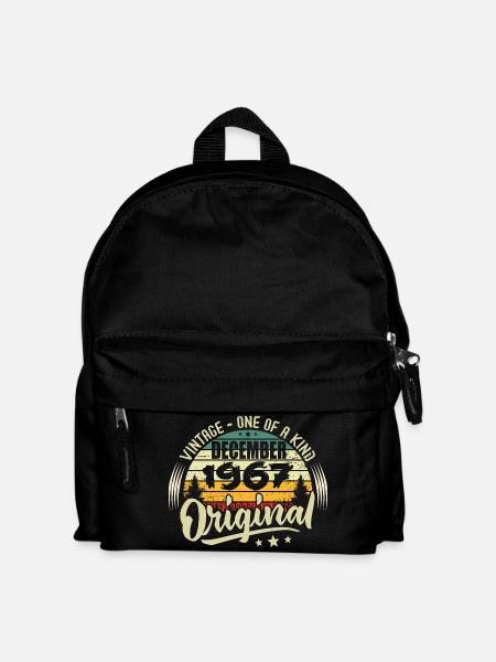 Dezember 1967 - Vintage Authentic Dezember 1967 - Kinder Rucksack - Schwarz