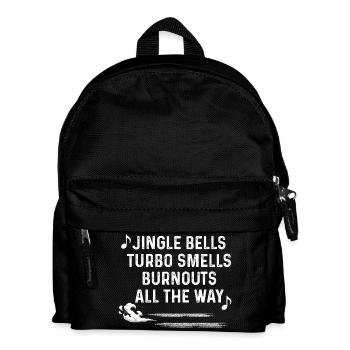 Jingle Bells Turbo Smells Burnouts All The Way Fun - Kids' Backpack - black - Front