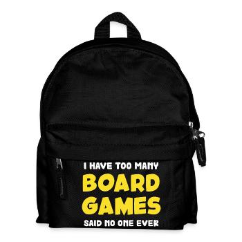 Zu viele Brettspiele Spruch - Kinder Rucksack - Schwarz - Vorne