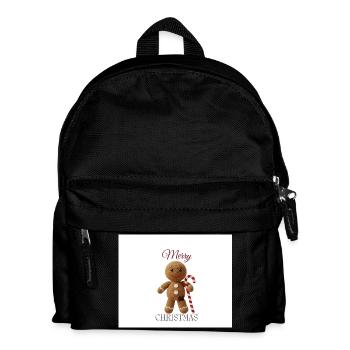 Bonhomme en pain d’épices avec canne de sucre d’orge - Sac à dos Enfant - noir - Devant