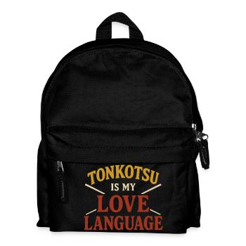 Ramen Bar Echte Ramen Tonkotsu Brühe - Kinder Rucksack - Schwarz - Vorne