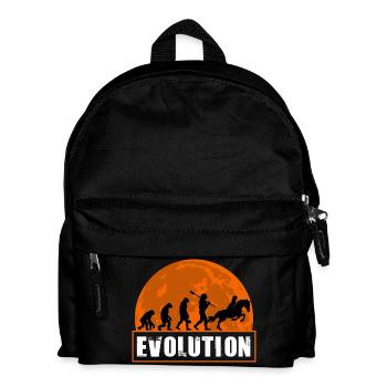Évolution des courses hippiques, jockey équestre, coucher de soleil - Sac à dos Enfant - noir - Devant