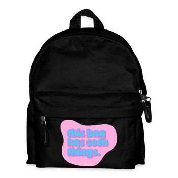 Funny Typography Design – This Bag Has Seen Things - Kids' Backpack - black - Front