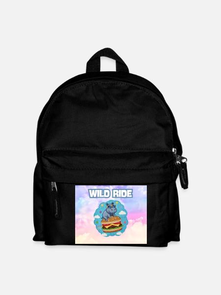 Wild Ride Hippo Burger Patch - Kids' Backpack - black