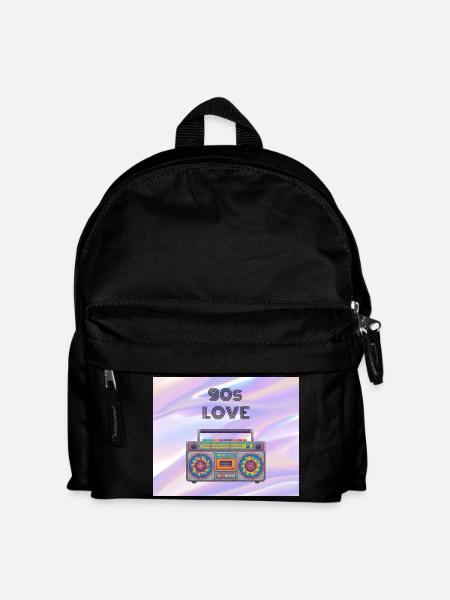 90s Love Boombox - Kids' Backpack - black