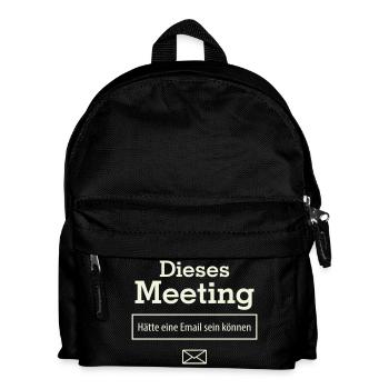 Cette réunion aurait pu être un e-mail - Sac à dos Enfant - noir - Devant