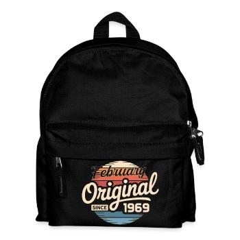 Februar 1969 Geburtstagsgeschenk Februar 1969 - Kinder Rucksack - Schwarz - Vorne