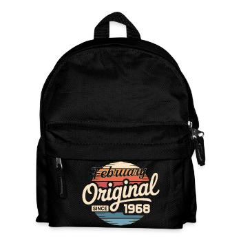 Februar 1968 Geburtstagsgeschenk Februar 1968 - Kinder Rucksack - Schwarz - Vorne