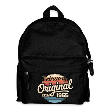 Februar 1965 Geburtstagsgeschenk Februar 1965 - Kinder Rucksack - Schwarz - Vorne