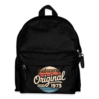 Februar 1973 Geburtstagsgeschenk Februar 1973 - Kinder Rucksack - Schwarz - Vorne
