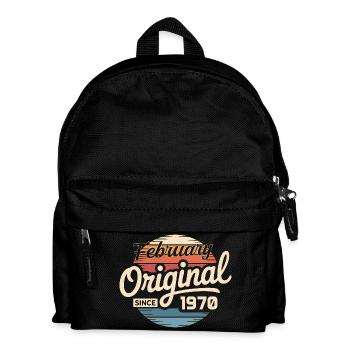 Februar 1970 Geburtstagsgeschenk Februar 1970 - Kinder Rucksack - Schwarz - Vorne