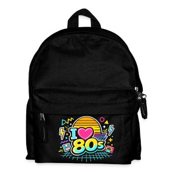 80s I Love The 80s - Kids' Backpack - black - Front