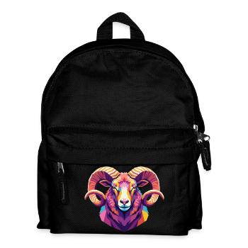 Tête de mouton : Drôle d’animal de ferme, cadeau - Sac à dos Enfant - noir - Devant