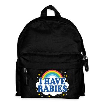 Ich habe Tollwut - Kinder Rucksack - Schwarz - Vorne