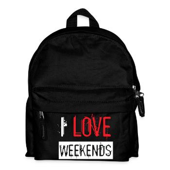 Love Red Paint Splatter Distressed Urban Design - Kids' Backpack - black - Front