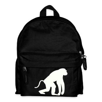 Silhouette de singe - Sac à dos Enfant - noir - Devant
