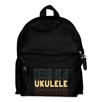Ukulele typography - Kids' Backpack - black - Front