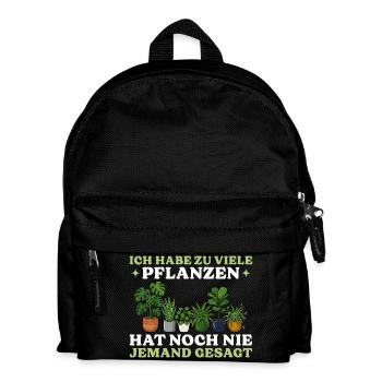 Jardinier amateur : trop de plantes Cadeau de jardinier - Sac à dos Enfant - noir - Devant