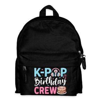K-Pop Birthday Crew - Kinder Rucksack - Schwarz - Vorne