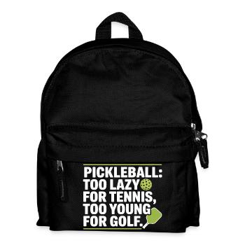 Pickleball Spieler Too Lazy For Tennis Pickleball - Kinder Rucksack - Schwarz - Vorne