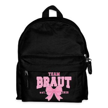 Braut Junggesellinnenabschied Team Partnerlook - Kinder Rucksack - Schwarz - Vorne