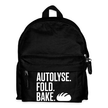 Autolyse Fold Bake Typography - Kids' Backpack - black - Front