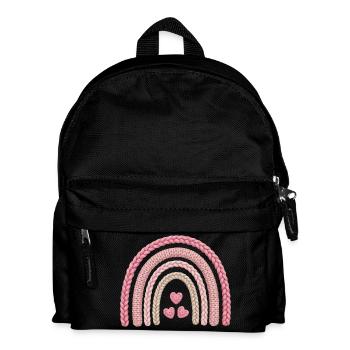 Rainbow Pink Knitting Pattern - Kids' Backpack - black - Front