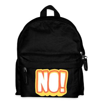 NO! Leuchtendes Pop-Art Signal - Kinder Rucksack - Schwarz - Vorne