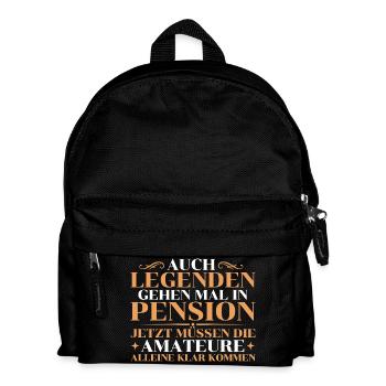 Auch Legenden gehen in Pension – Abschied - Kinder Rucksack - Schwarz - Vorne