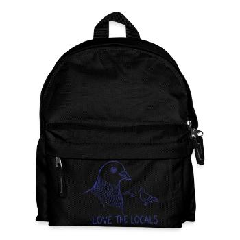 Love The Locals Pigeon Bird Lover - Kids' Backpack - black - Front
