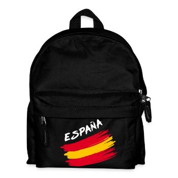 Espana Spanien Spanische Flagge Brush Design - Kinder Rucksack - Schwarz - Vorne