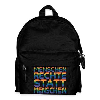 Menschenrechte Statement für Demokratie Fans - Kinder Rucksack - Schwarz - Vorne
