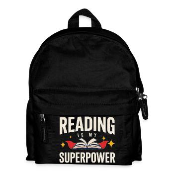 Reading Lover – Reading Is My Superpower - Kids' Backpack - black - Front