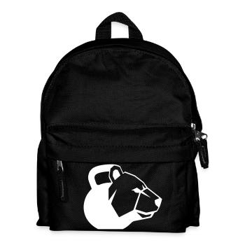 Bear Kettlebell Graphic Logo Dynamic - Kids' Backpack - black - Front