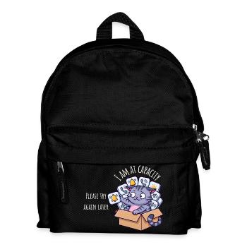 At Capacity – Sensory Overload Cat - Kids' Backpack - black - Front