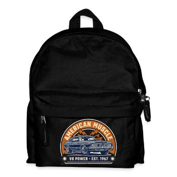 American Muscle Car V8 Retro - Kinder Rucksack - Schwarz - Vorne