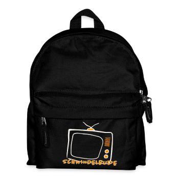 Schwindelbude – Retro Fernseher TV Humor - Kinder Rucksack - Schwarz - Vorne