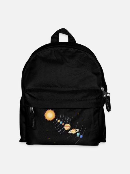 Sonnensystem: die Sonne und acht Planeten - Kinder Rucksack - Schwarz