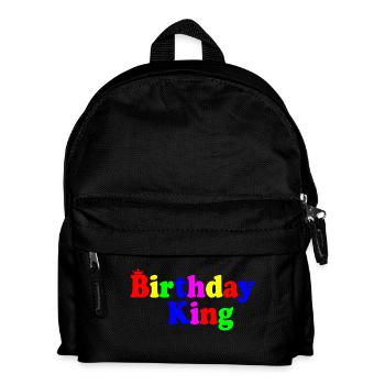 Birthday king - Kinder Rucksack - Schwarz - Vorne