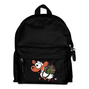 Schaf mit Rucksack - Kinder Rucksack - Schwarz - Vorne