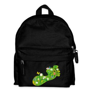 Ökologischer Fußabdruck - Kinder Rucksack - Schwarz - Vorne
