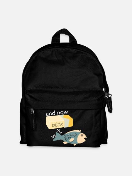Butter bei die Fische - Kinder Rucksack - Schwarz
