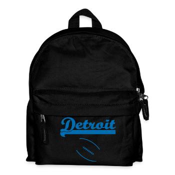 Detroit + Logo - Kinder Rucksack - Schwarz - Vorne